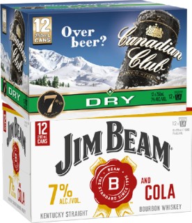 Canadian-Club-Premium-Dry-7-or-Jim-Beam-Cola-7-12-X-250mL-Cans on sale