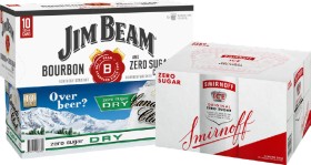 Jim+Beam+%26amp%3B+Zero+Sugar+Cola+4.8%25%2C+Canadian+Club+%26amp%3B+Zero+4.8%25+10+X+330mL+Cans+or+Smirnoff+Ice+Original+Zero+Sugar+5%25+12+X+250mL+Cans
