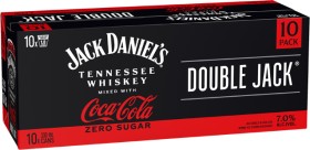 Jack-Daniels-Double-Jack-Coca-Cola-Zero-7-10-X-330mL-Cans on sale