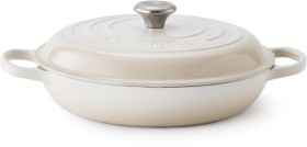 Le-Creuset-Meringue-Shallow-Casserole-26cm on sale