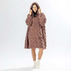 bbb-Sleep-Unisex-Check-Oversized-Hoodie on sale