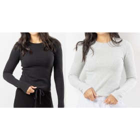 Simple-and-Sunday-Lounge-Rib-Long-Sleeve-Top on sale
