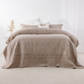 Gracious+Living+Eva+Cotton+Mushroom+Coverlet+Set
