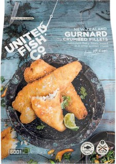 United-Fish-Co-Crumbed-Gurnard-Fillets-600g on sale