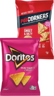 Doritos-Corn-Chips-or-Popcorners-130-170g on sale