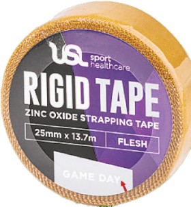 USL-Sport-Game-Day-Rigid-Tape-25mmx13-7m-Flesh on sale