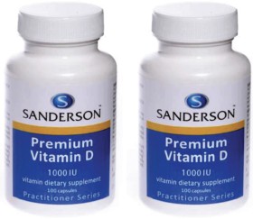 Sanderson+Vitamin+D3+Supplement+1000IU+100+Capsules