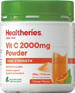 Healtheries-High-Strength-Vitamin-C-2000mg-Powder-250g on sale
