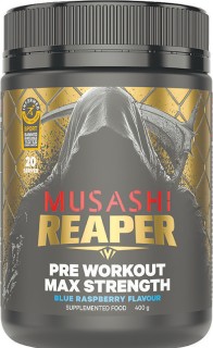 Musashi+Reaper+Pre+Workout+Max+Strength+Blue+Raspberry+Flavour+400g