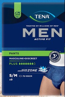 Tena-Men-Active-Fit-Pant-Plus-Navy-SM-9-Pack on sale