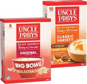 Uncle+Tobys+Big+Bowl+8+Pack+or+Variety+10+Pack+Oat+Sachets