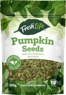 FreshLife-Pumpkin-Seeds-325g on sale