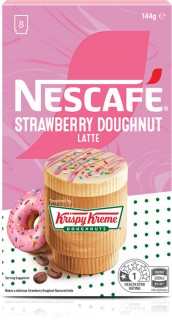 NEW-Nescaf-Doughnut-Latte-Strawberry-Doughnut-Coffee-Sachets-8-Pack on sale