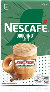 NEW-Nescaf-Doughnut-Latte-Original-Glaze-Coffee-Sachets-8-Pack on sale