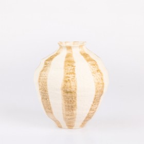 Fieldcrest+Cleo+Stripe+Vase+Caramel