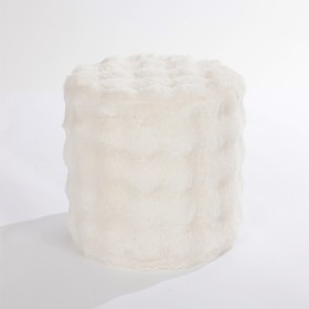 Design+Republique+Lottie+Faux+Fur+Ottoman+40x40cm