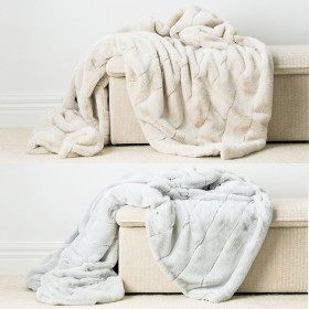 Design-Republique-Emerson-Stripe-Faux-Fur-Blanket on sale