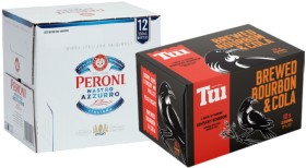 Peroni-Nastro-Azzurro-12-x-330ml-Bottles-or-Tui-Bourbon-RTD-Range-7-12-x-250ml-Cans on sale