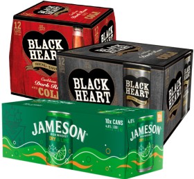 Black+Heart+%26amp%3B+Cola+4.6%25+12+x+330ml+Bottles%2C+Black+Heart+%26amp%3B+Cola+7%25+12+x+250ml+Cans+or+Jameson+%26amp%3B+Cola+or+Dry+%26amp%3B+Lime+4.8%25+10+x+330ml+Cans
