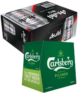 Asahi+Super+Dry+12+x+330ml+Cans+or+Carlsberg+Pilsner+12+x+330ml+Bottles