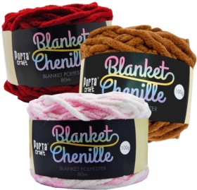 Chenille-Blanket-Yarn-100g-80m on sale