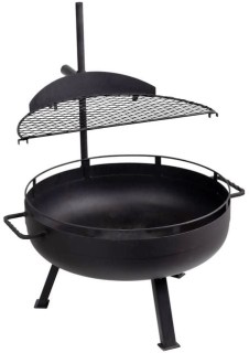 Glow-Parrilla-84cm-x-74cm-Steel-Firepit-in-Dark-Grey on sale