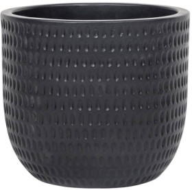 Dotty-250mm-x-220mm-Large-Round-Ceramic-Indoor-Pot-in-Black on sale
