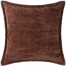 Astin-Sinclair-Basket-Weave-45cm-x-45cm-Chenille-Cushion-in-Chocolate-Brown on sale