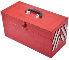 Craftright-460mm-Tool-Box-with-5-Trays-in-Red on sale