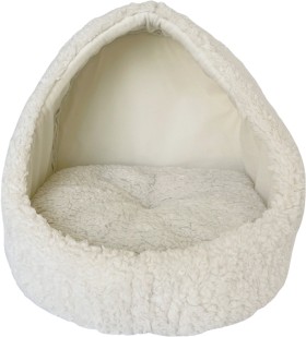 Art-Bob-Large-Boucl-Cat-Bed-Cave-with-Removable-Cushion on sale