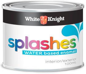 Zenith-White-Knight-Splashes-100ml-Water-Based-Enamel-Paint-in-Satin-Black on sale