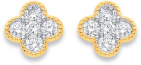 10ct-Element-Lab-Diamond-Clover-Studs on sale
