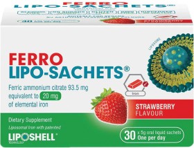 Lipo-Sachets-Ferro-Strawberry-30-Sachets on sale