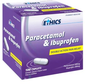 Ethics-Paracetamol-500mg-Ibuprofen-200mg-Tablets-100-Pack on sale
