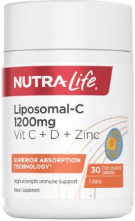 Nutra-Life-Liposomal-C-1200-Vit-CDZinc-30tabs on sale