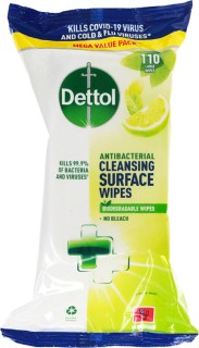 Dettol-Cleansing-Surface-Wipes-110-Pack on sale