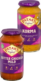 Pataks-Curry-Sauce-450g on sale