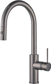 Mondella-35mm-Gun-Metal-Resonance-Side-Lever-Pull-Down-Sink-Mixer on sale
