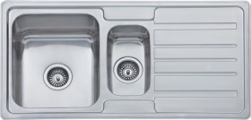 Mondella-Concerto-1-12-Bowl-Stainless-Steel-Sink-With-Drainer-Overflow-Kit on sale