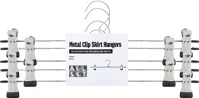 All-Set-Metal-Clip-Skirt-Hangers-Pack-of-5 on sale