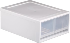 Inabox-White-Twin-Vertical-Stackable-Drawer on sale