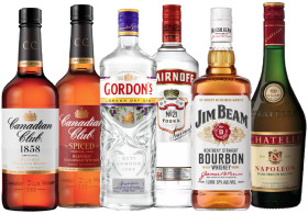 Canadian-Club-Whisky-or-Spiced-1L-Gordons-London-Dry-Gin-1L-Smirnoff-Vodka-1L-Jim-Beam-Bourbon-1L-or-Chatelle-Napoleon-Brandy-1L on sale