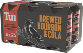 Tui-Bourbon-Cola-or-Zero-Sugar-7-6-X-330mL-Cans on sale