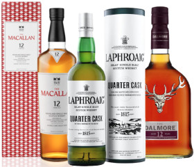 The-Macallan-12yo-Double-Cask-Single-Malt-Whisky-Laphroaig-Quarter-Cask-Single-Malt-Whisky-or-The-Dalmore-12yo-Single-Malt-Whisky-700mL on sale