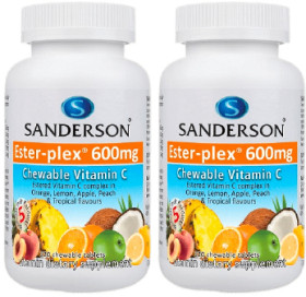 Sanderson-Ester-plex-Vitamin-C-600mg-5-Fruit-Flavours-Chewable-220-Tablets on sale