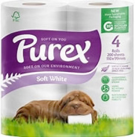 Purex-Toilet-Paper-White-Unscented-2ply-4-Pack on sale