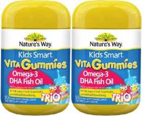 Natures-Way-Kids-Smart-Vita-Gummies-Omega3-50-Pastilles on sale