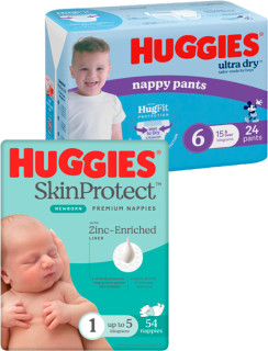Huggies-Bulk-Ultra-Dry-Nappies-30-54-Pack-or-Nappy-Pants-24-29-Pack on sale