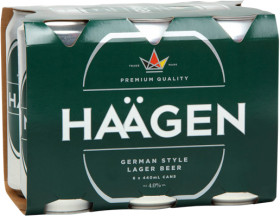 Haagen-Lager-440ml-Cans-6-Pack on sale