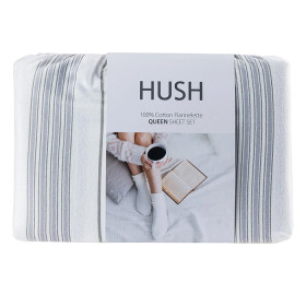 Hush-Grey-Stripe-Cotton-Flannelette-Sheet-Set on sale